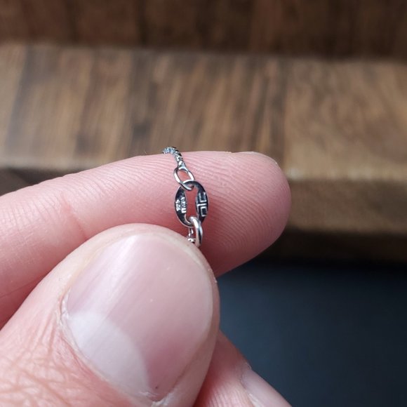 18 Inch Sterling Silver Carved Sodalite Stone Angel Pendant Necklace - Picture 5 of 7